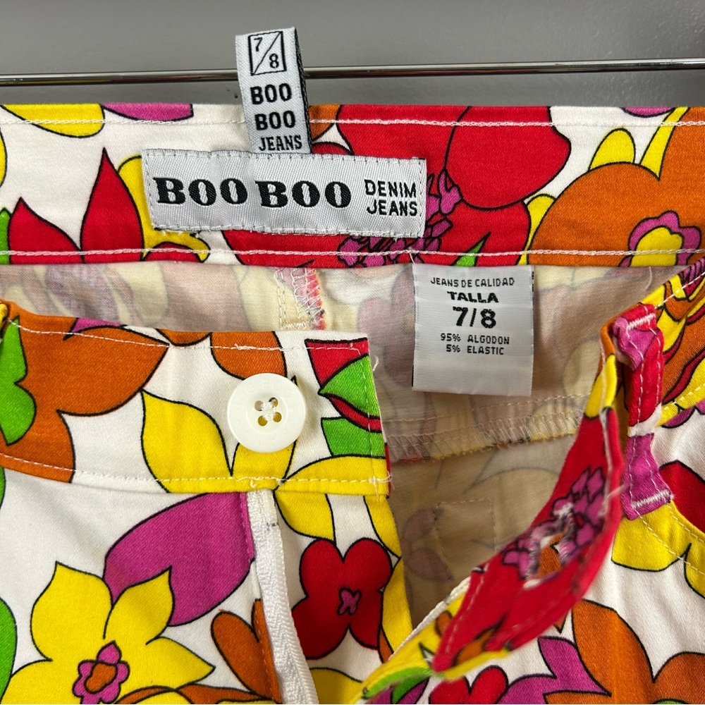 NWOT Boo Boo Jeans Floral Flare Jeans Size 7/8 - Picture 3 of 9